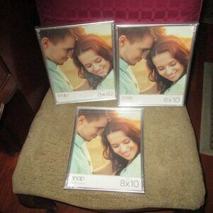 3    8x10   Picture Frames with Silver Trim